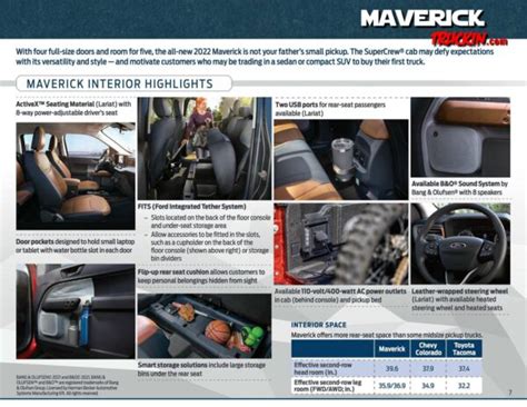2022 Ford Maverick Packaging Guide Maverick Truckin