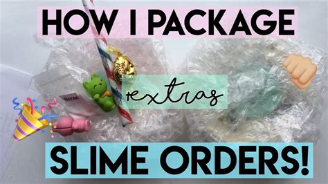 How I Package My Slime Orders Extras Youtube