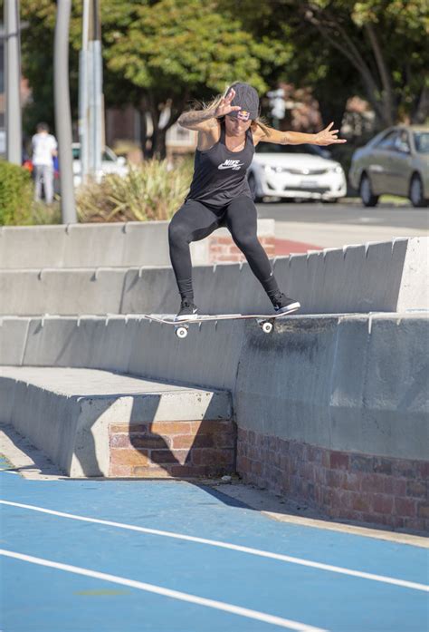 Bufoni has more than 2 million followers on ig and her reach extends well beyond skateboarding. Nike Skateboarding