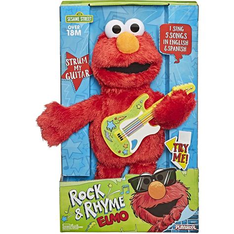 Sesame Street Rock And Rhyme Elmo Talking Singing 14 Inch Plush Toy