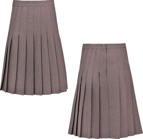 Polyester Top Stitched Pleated Skirt - Dean Clothing