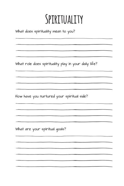 Spirituality In Recovery Worksheets