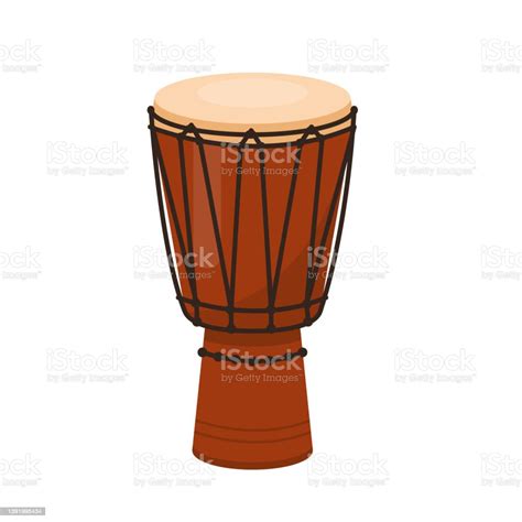 Ikon Djembe Kayu Etnis Drum Tangan Afrika Alat Musik Perkusi Rakyat
