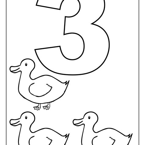 Coloring sheets are a great way to teach your child about different colors. Number 3 Coloring Page at GetColorings.com | Free ...