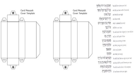 Mezuzah Template Teaching Resources