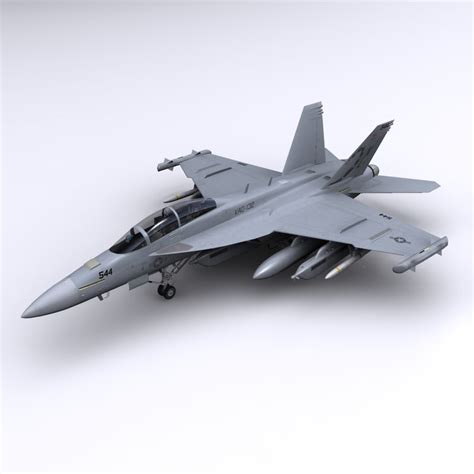 На сегодня является основным боевым самолётом вмс сша. 3d super hornet fighter ea 18g model