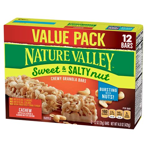 Nature Valley Cashew Chewy Granola Bars Value Pack 12 Oz 12 Count