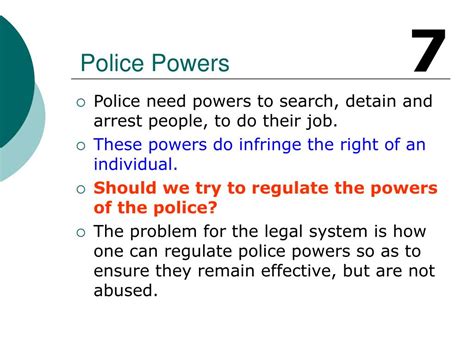 Ppt Police Powers Powerpoint Presentation Free Download Id175163