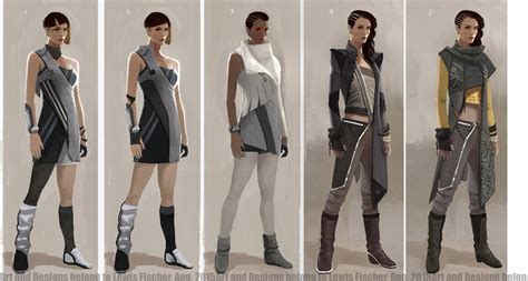 Lewis Fischer 5 Stage Process Of Concept Arty Scifi Costume Future