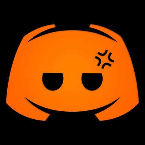 Discord Logo Angry Vg Teck Orange Icons Custom Icons Person Icon