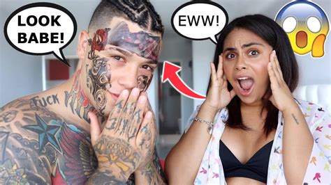 I Tattooed My Entire Face Without Telling My Girlfriend Youtube