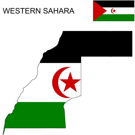 Western Sahara Flag Map Clipart Full Size Clipart 5303330 Pinclipart