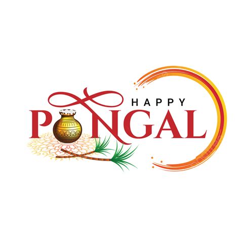 happy pongal greeting with typography arts and pot illustration happy pongal pongal pot happy