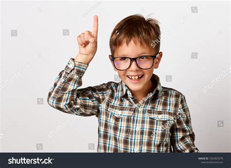 Boy Makes Gesture Index Finger Cute Stock Photo 1502825270 Shutterstock