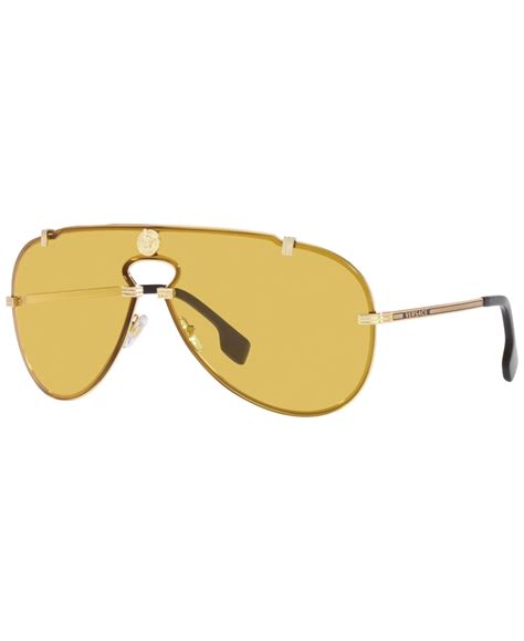 Versace Ve2243 Gold Male Sunglasses In Yellow Modesens