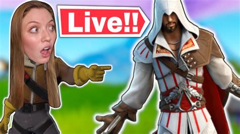 New Assassins Creed Fortnite Skin Winning In Duos Live Stream