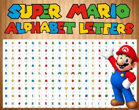 Mario Font Png Super Mario Alphabet Mario Letters Super Etsy 日本