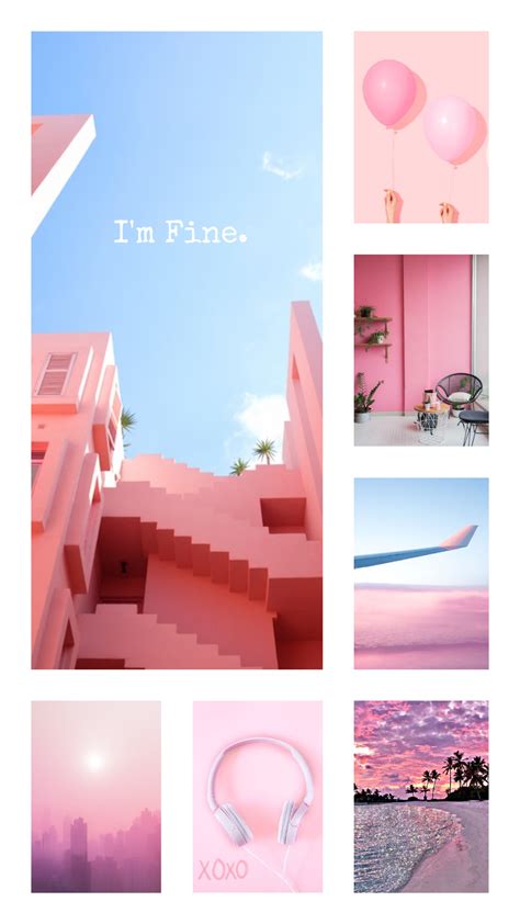 Pinky💕 Wallpaper Pink Background Lockscreen Pinky Light Blue And Pink Aesthetic