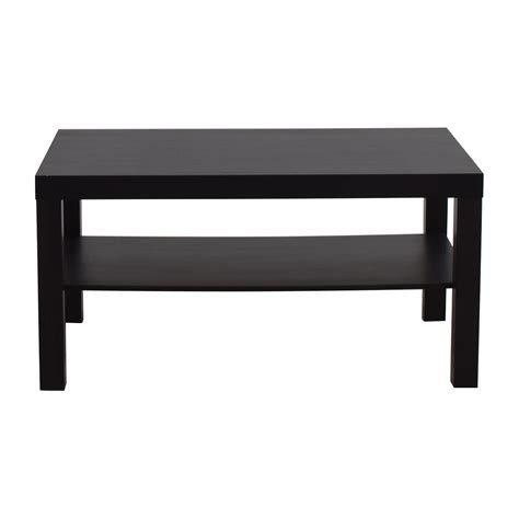 Tables ikea solid vejmon side end coffee round designer table with shelf 2 colours 60cm home furniture diy goldenvillainn com. 42% OFF - IKEA IKEA Black Coffee Table / Tables