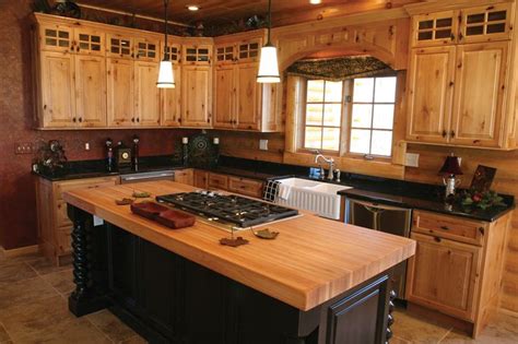 Wood species such as hickory, maple or beech will resist scratching and denting at a higher degree when compared to other softer species like walnut, alder or mahogany, but they will also cost more. natural knotty alder wood kitchen cabinets | ... -custom wood cabinetry in oak, maple, cherry ...