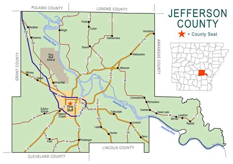 Jefferson County Map Encyclopedia Of Arkansas