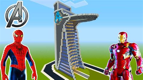 Minecraft Tutorial How To Make Stark Tower From Spiderman