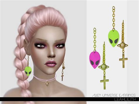 Alien Universe Earrings Found In Tsr Category Sims 4 Female Earrings