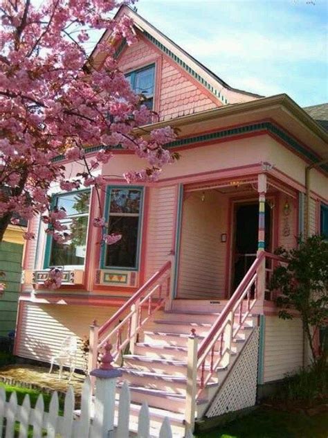 Pink Houses Pink Houses Cute House Pretty House