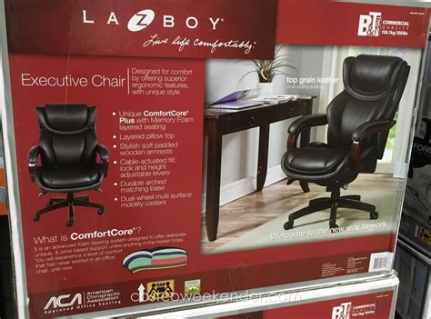La-Z-Boy Top Grain Leather Executive Chair | Costco Weekender