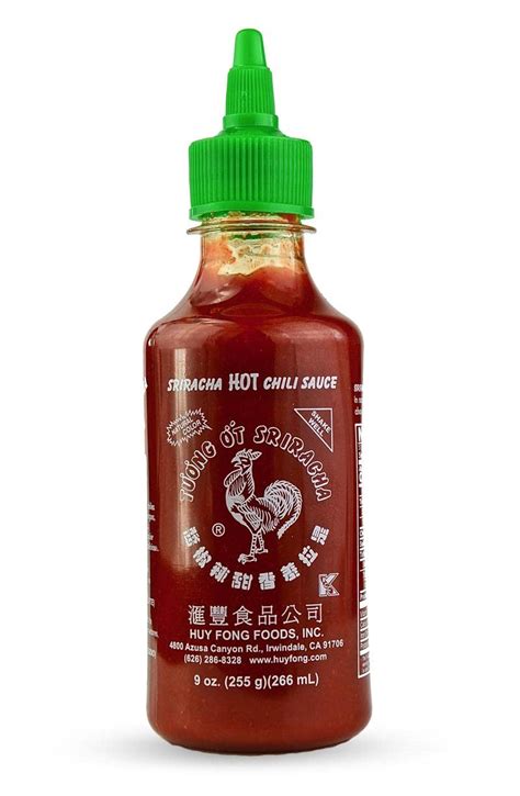 Amazon Com Huy Fong Sriracha Hot Chili Sauce 9 Ounce Bottle
