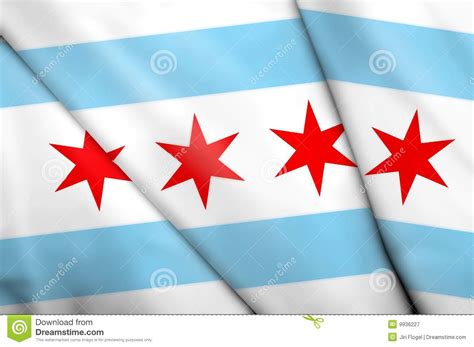 Flag Of Chicago Usa Stock Illustration Illustration Of City 9936227