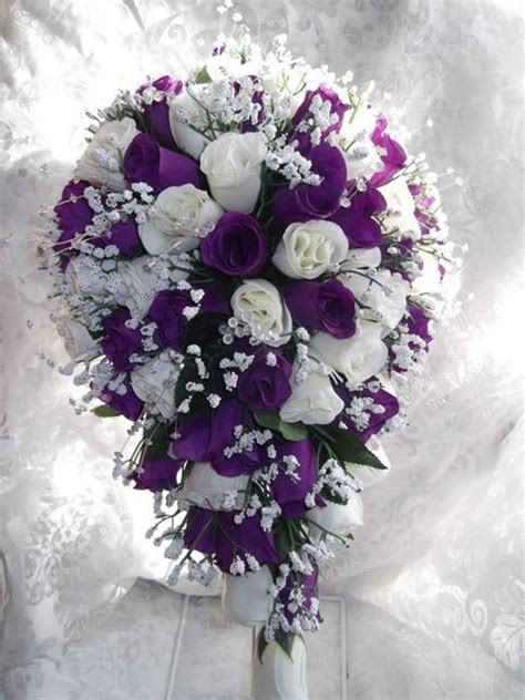 Check spelling or type a new query. Cadbury Purple & Ivory Teardrop Bouquet. | Wedding-Flowers ...