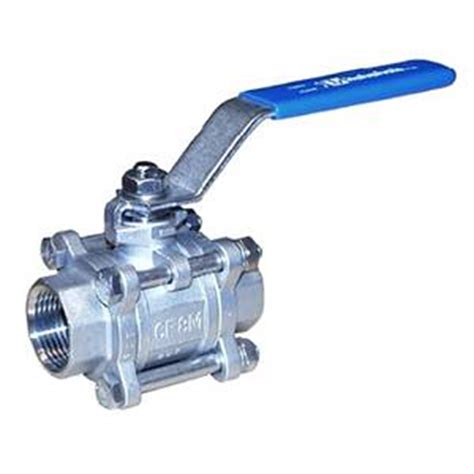 Stainless Steel Manual Ball Valve 34 3 Piece Full Bore 1000 Psi 41