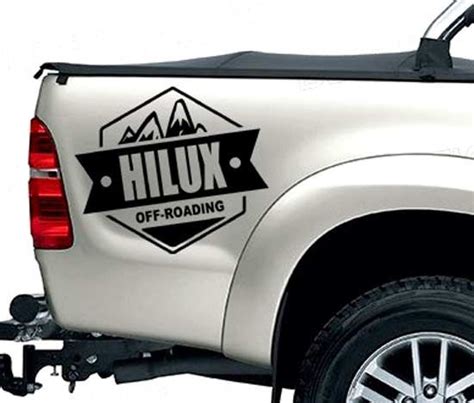 2 Pc Rear Sticker Hilux Off Road Decal For Toyota Hilux Decals Badges