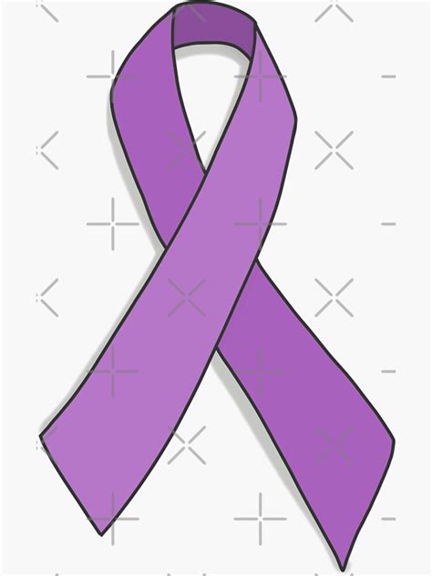 Purple Awareness Ribbon Sticker For Sale By Moderntimes Redbubble
