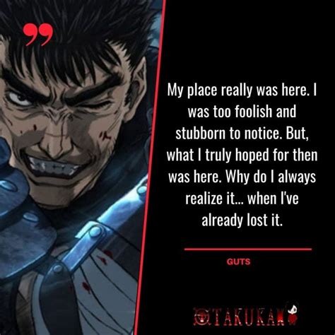 The Best Guts Quotes From Berserk Otakukan