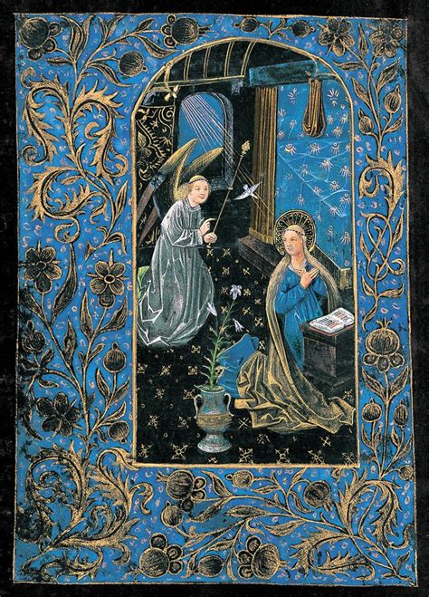 Virgin Mary Annunciation Book Of Hours Black Hours Belgium