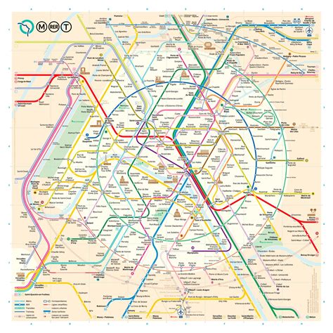 Parigi Il Sistema Di Metropolitana Mappa Di Parigi Metropolitana