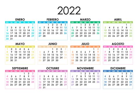 Calendario 2022 El Domingo Es El Primer Día De La Semana Calendariossu
