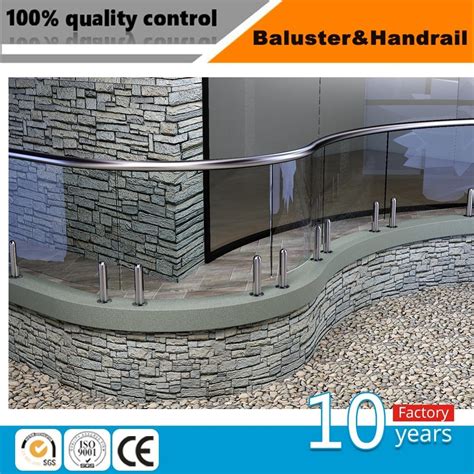 Factory Outdoor Deck Frameless Glass Railing Systems Staircase Railing