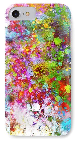 Abstract Art Color Splash On Square Painting By Ann Powell