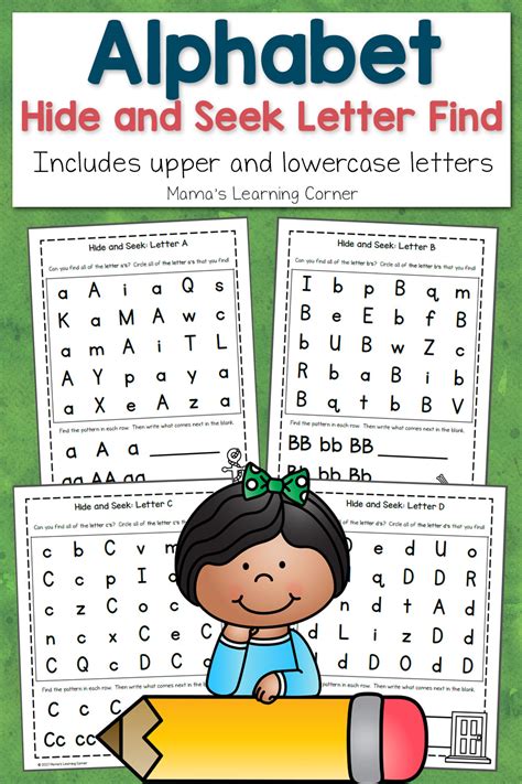 Letters and the alphabet worksheets for preschool and kindergarten. ABC Hide and Seek Letter Find for Preschoolers - Mamas ...
