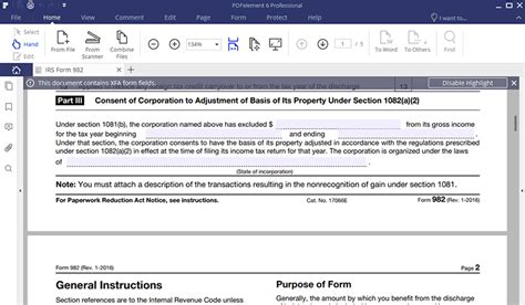Irs Form 982 How To Fill It Right