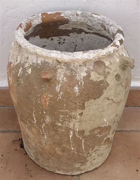Antique Spanish Clay Pot Vintage Mediterranean Pottery Old In 2020