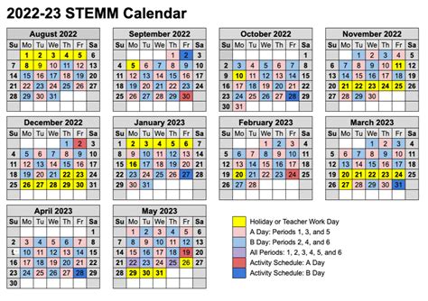 Bell Schedule and Calendar | Okaloosa STEMM Academy