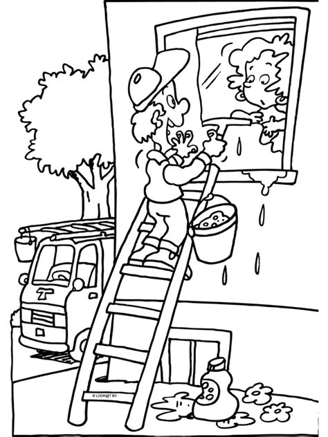 Kleurplaat Ladder
