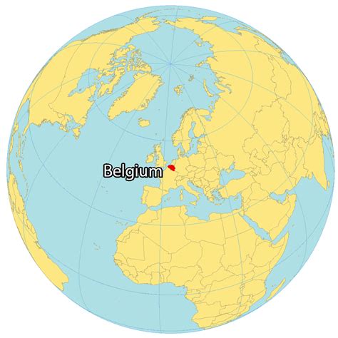 Belgium On World Political Map