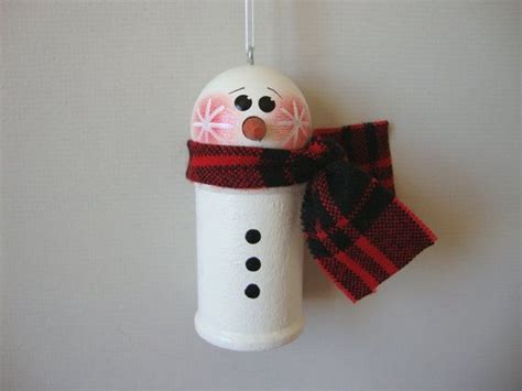 Snowman Spool Ornament By Thimbleberrycreation On Etsy 600 Xmas