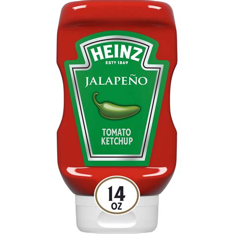Heinz Jalapeno Tomato Ketchup Blended With Real Jalapeno 14 Oz Bottle