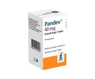 Pandev 40 mg enterik kaplı tablet, midede üretilen asit miktarını azaltarak çalışır. PANDEV 40 MG 28 ENTERİK KAPLI TABLET